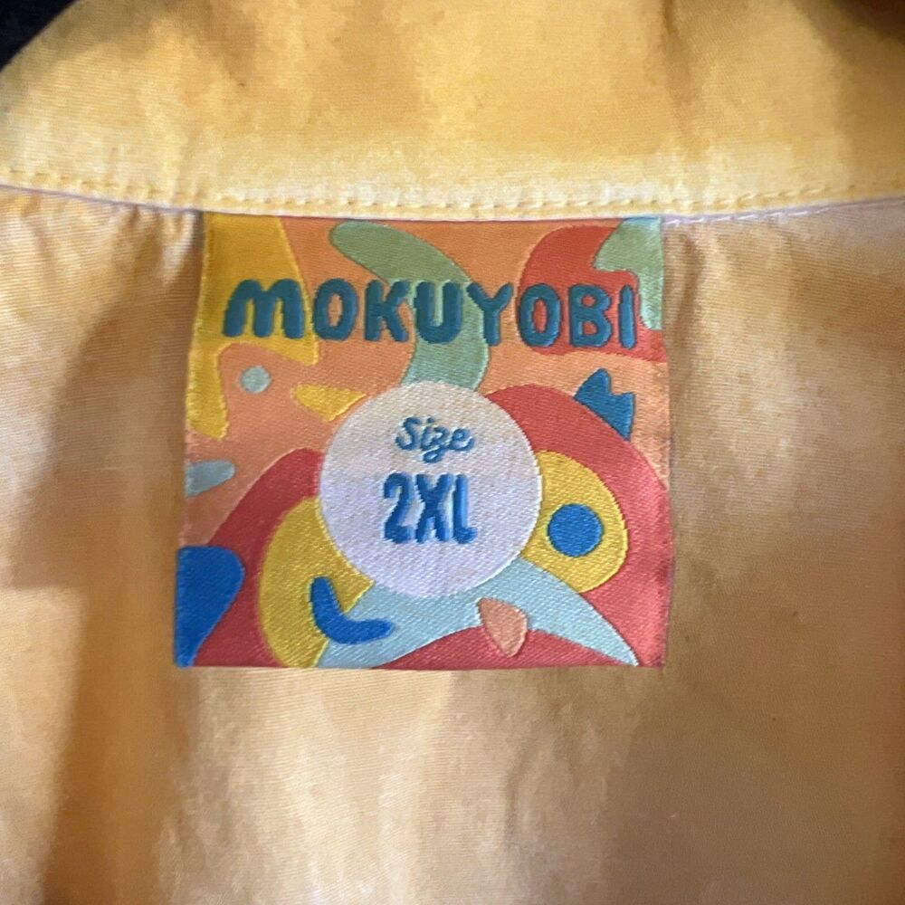 Mokuyobi Shirt 2XL Large Colors Orange Pink Purple Shirt Button Up Pocket Summer - Picture 2 of 8
